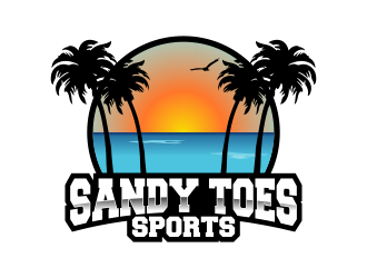 Sandy toes sports logo design by Kruger