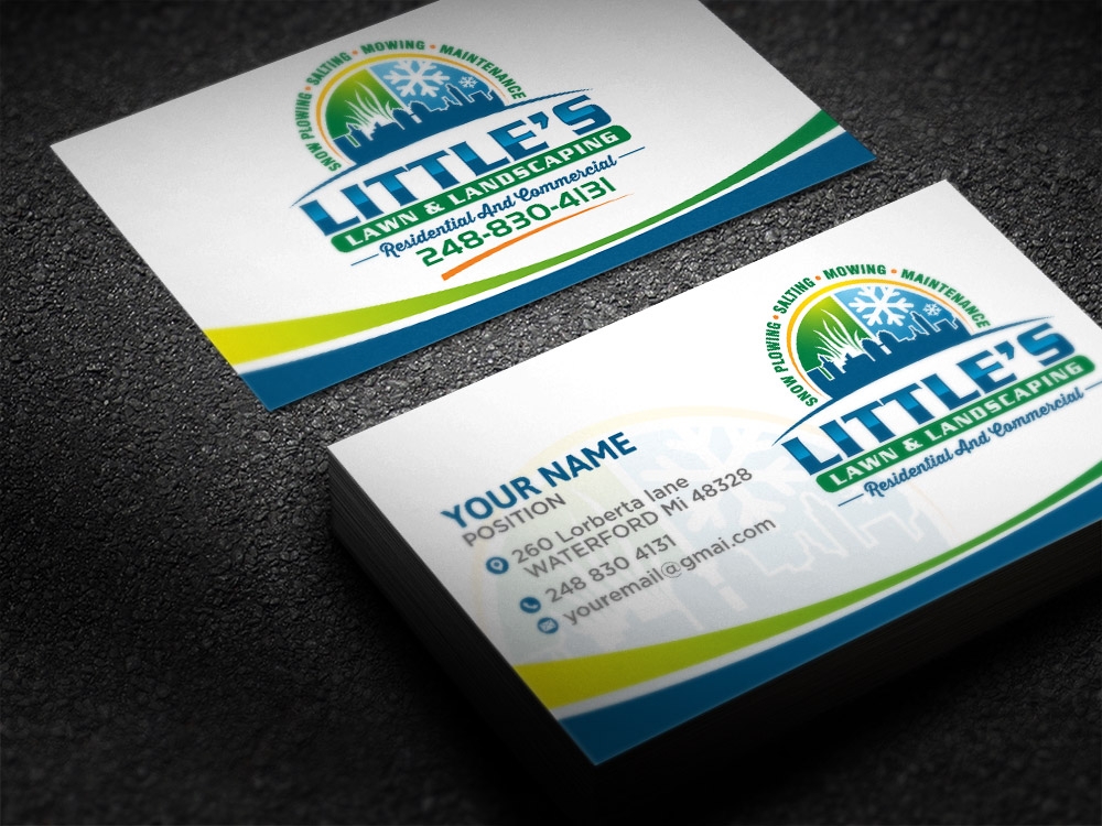 Little’s lawn landscaping logo design by scriotx
