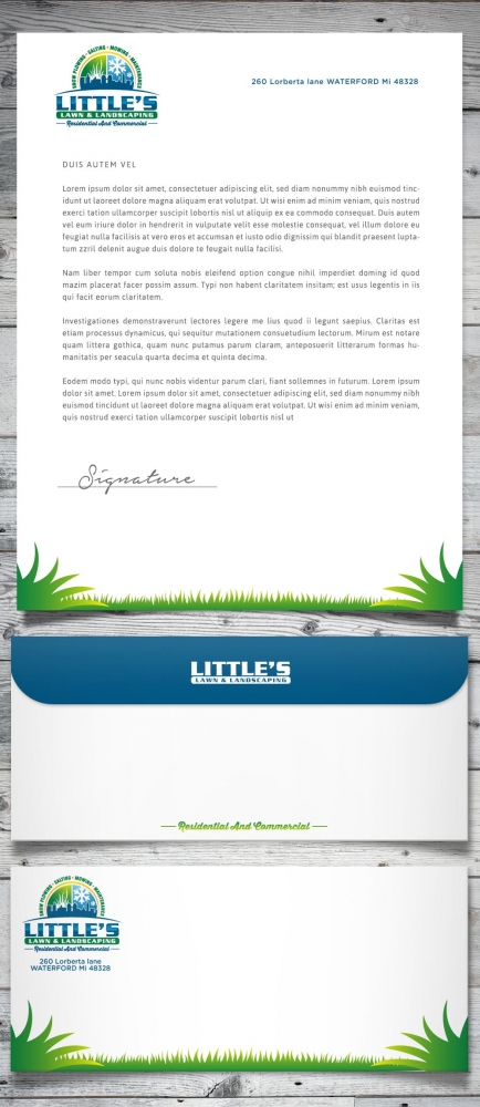 Little’s lawn landscaping logo design by scriotx