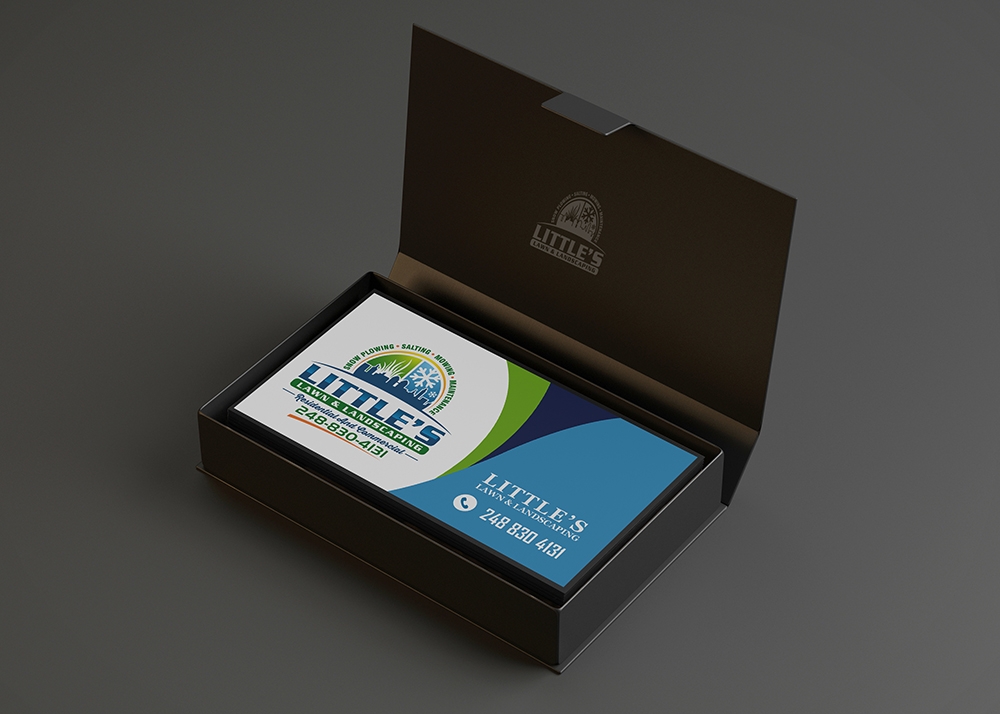 Little’s lawn landscaping logo design by XyloParadise