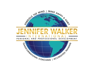 Jennifer Walker International logo design by MarkindDesign