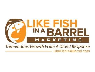 Like Fish In a Barrel Marketing logo design by jaize