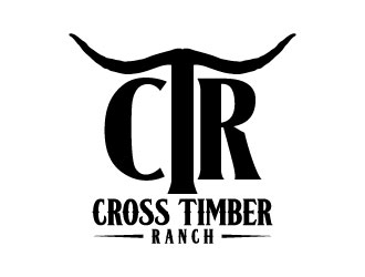 Cross Timber Ranch - CTR logo design by daywalker