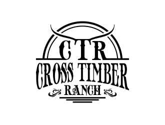 Cross Timber Ranch - CTR logo design by kopipanas