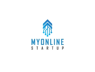 My Online Startup logo design by nekomen_design