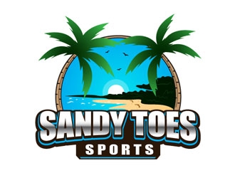 Sandy toes sports logo design by kingfisher