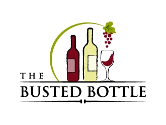 The Busted Bottle logo design by abss
