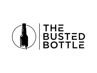 The Busted Bottle logo design by BlessedArt