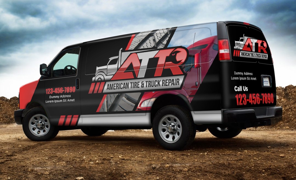 American Tire & Truck Repair logo design by scriotx