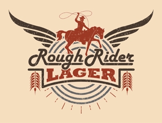 Rough Rider Lager or Rough Rider Beer logo design by MAXR