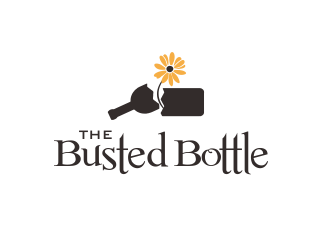 The Busted Bottle logo design by YONK