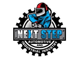 NEXT STEP mobile blasting & surface preperation logo design by gogo