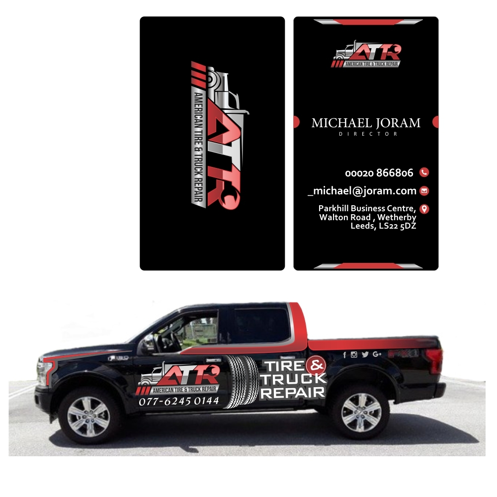 American Tire & Truck Repair logo design by TMOX