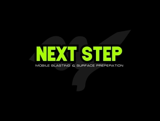NEXT STEP mobile blasting & surface preperation logo design by berkahnenen