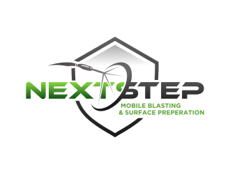 NEXT STEP mobile blasting & surface preperation logo design by imagine