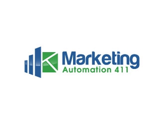 Marketing Automation 411 logo design by pixalrahul