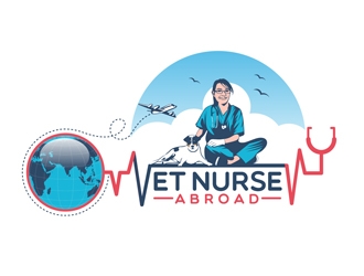 Vet Nurse Abroad logo design by DreamLogoDesign