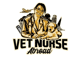 Vet Nurse Abroad logo design by DreamLogoDesign
