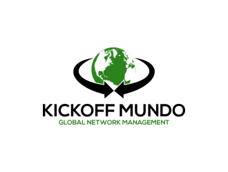 KICKOFF MUNDO Global Network Management logo design by RIANW