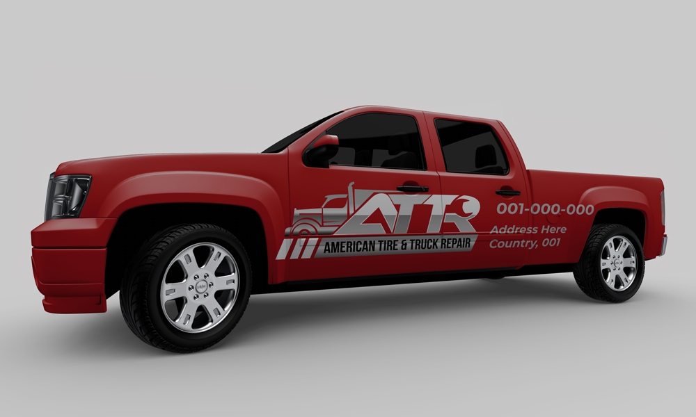 American Tire & Truck Repair logo design by KHAI