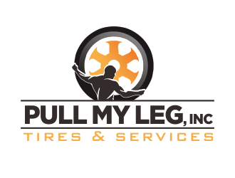 Pull My Leg, Inc. Tires & Services logo design by YONK