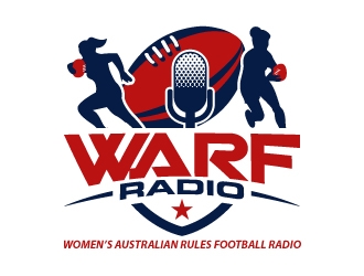 Womens Australian Rules Football Radio (WARF Radio) logo design by karjen