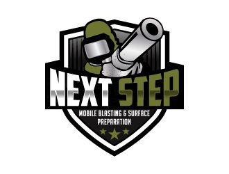 NEXT STEP mobile blasting & surface preperation logo design by dchris