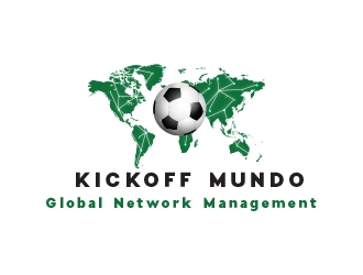 KICKOFF MUNDO Global Network Management logo design by heba