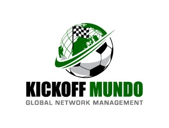 KICKOFF MUNDO Global Network Management logo design by J0s3Ph
