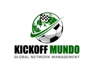 KICKOFF MUNDO Global Network Management logo design by J0s3Ph