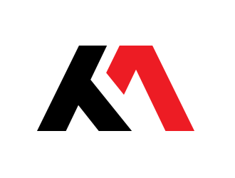 KM logo design by Inlogoz