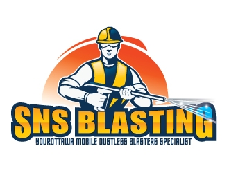 SNS BLASTING  logo design by Suvendu
