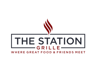 The Station Grille.  Where great food & friends meet logo design by nurul_rizkon