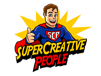SuperCreativePeople logo design by haze