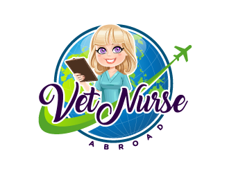 Vet Nurse Abroad logo design by pencilhand