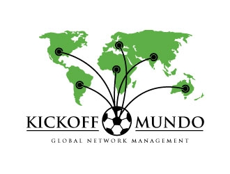 KICKOFF MUNDO Global Network Management logo design by sanworks