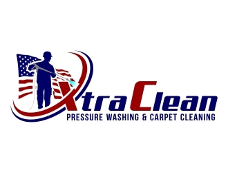 XtraClean Pressure Washing & Carpet Cleaning logo design by logoviral