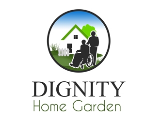 Dignity Gardens Home logo design by Arrs