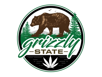 Grizzly state logo design by DreamLogoDesign