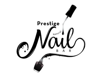 Prestige Natural Nail Bar logo design by LogoInvent
