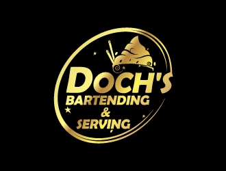 Dochs Bartending &amp; Serving logo design by dshineart