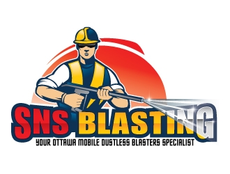 SNS BLASTING  logo design by Suvendu