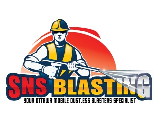 SNS BLASTING  logo design by Suvendu