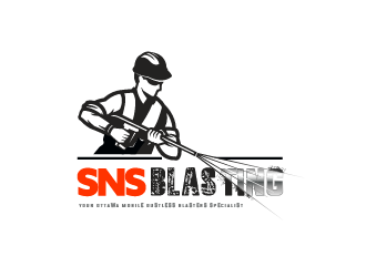 SNS BLASTING  logo design by SOLARFLARE