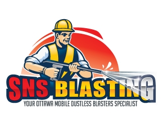 SNS BLASTING  logo design by Suvendu