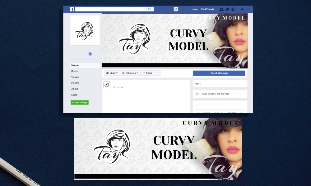 Curvy Model Tay  logo design by amar_mboiss