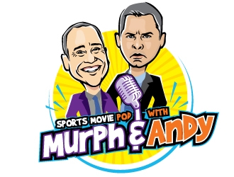 Sports Movie Pod with Murph & Andy logo design by REDCROW