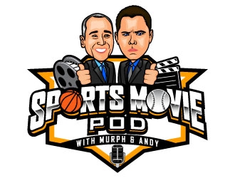 Sports Movie Pod with Murph & Andy logo design by daywalker