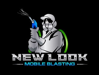 New Look Mobile Blasting logo design by uttam
