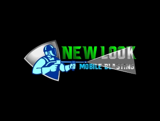 New Look Mobile Blasting logo design by DanizmaArt